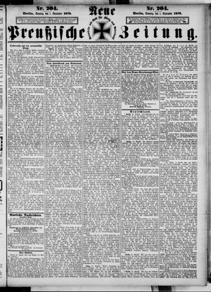 Neue preußische Zeitung vom 01.09.1878