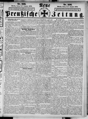 Neue preußische Zeitung vom 15.09.1878