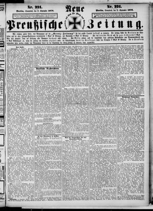 Neue preußische Zeitung vom 21.09.1878