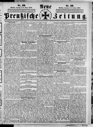 Neue preußische Zeitung on Feb 20, 1879