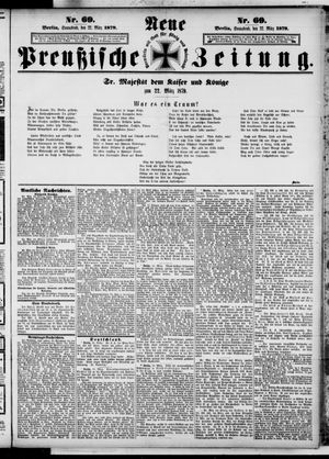 Neue preußische Zeitung vom 22.03.1879