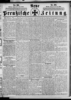 Neue preußische Zeitung vom 20.04.1879