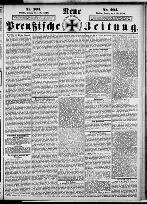 Neue preußische Zeitung on May 4, 1879
