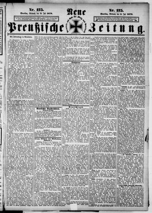 Neue preußische Zeitung vom 30.07.1879