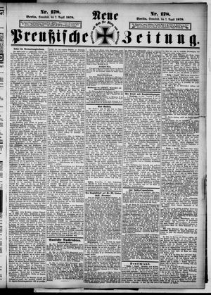 Neue preußische Zeitung vom 02.08.1879