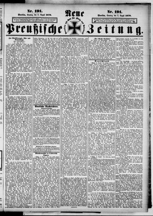 Neue preußische Zeitung vom 17.08.1879