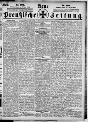 Neue preußische Zeitung vom 27.08.1879