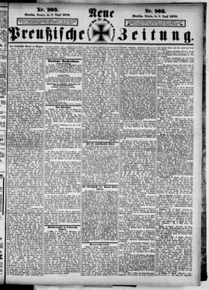 Neue preußische Zeitung vom 31.08.1879