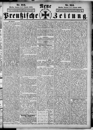 Neue preußische Zeitung vom 13.09.1879