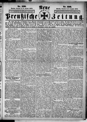 Neue preußische Zeitung vom 20.09.1879