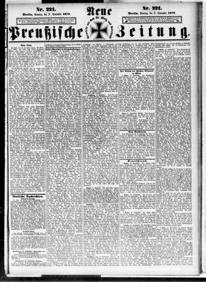 Neue preußische Zeitung vom 21.09.1879