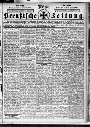 Neue preußische Zeitung vom 27.09.1879