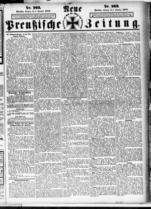 Neue preußische Zeitung vom 09.11.1879