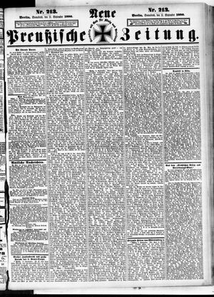 Neue preußische Zeitung vom 11.09.1880