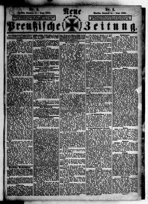 Neue preußische Zeitung vom 01.01.1881