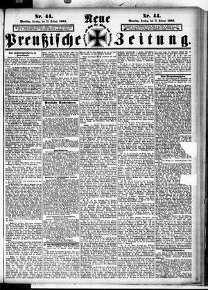 Neue preußische Zeitung vom 22.02.1881