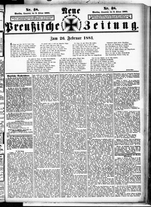 Neue preußische Zeitung vom 26.02.1881