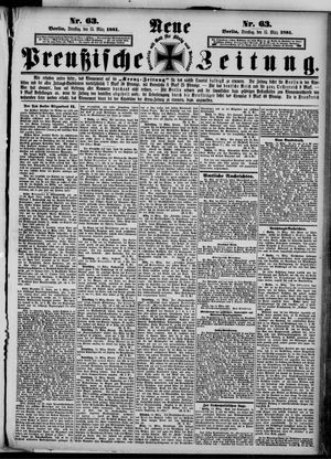 Neue preußische Zeitung vom 15.03.1881