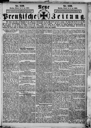 Neue preußische Zeitung vom 29.06.1881