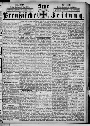 Neue preußische Zeitung vom 14.08.1881