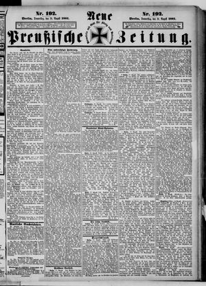 Neue preußische Zeitung vom 18.08.1881