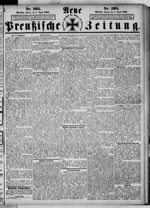 Neue preußische Zeitung on Aug 21, 1881