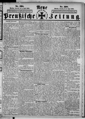 Neue preußische Zeitung vom 25.08.1881