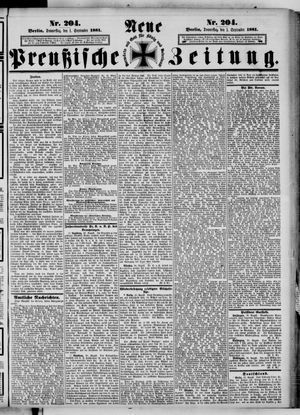 Neue preußische Zeitung vom 01.09.1881