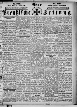 Neue preußische Zeitung vom 07.09.1881