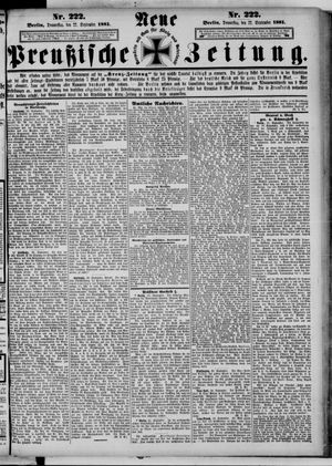 Neue preußische Zeitung vom 22.09.1881
