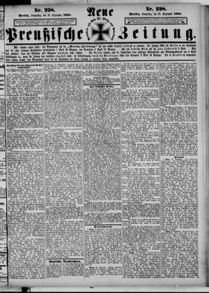 Neue preußische Zeitung on Sep 29, 1881
