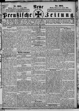 Neue preußische Zeitung on Dec 28, 1881