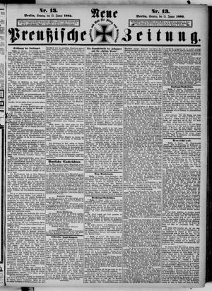 Neue preußische Zeitung vom 15.01.1882