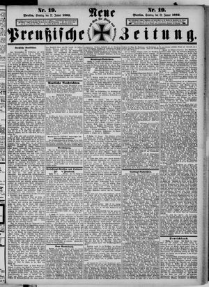 Neue preußische Zeitung vom 22.01.1882