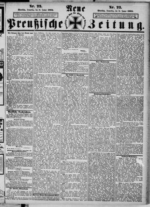 Neue preußische Zeitung vom 26.01.1882