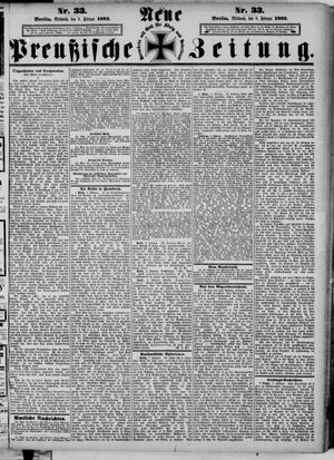 Neue preußische Zeitung vom 08.02.1882