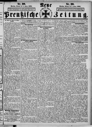Neue preußische Zeitung vom 15.02.1882