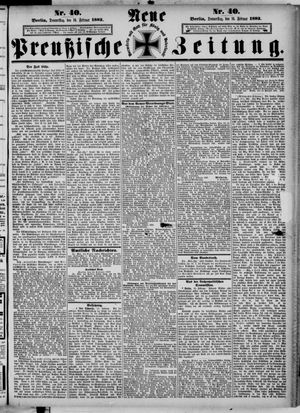 Neue preußische Zeitung vom 16.02.1882