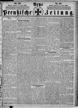Neue preußische Zeitung vom 18.02.1882