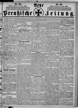 Neue preußische Zeitung vom 22.02.1882
