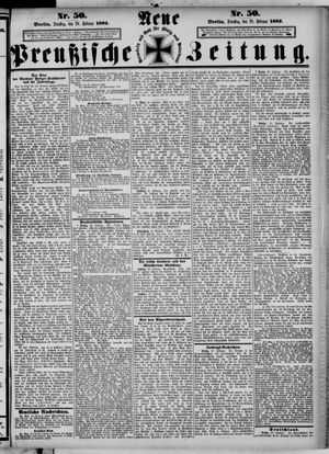 Neue preußische Zeitung vom 28.02.1882