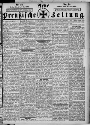 Neue preußische Zeitung vom 01.03.1882