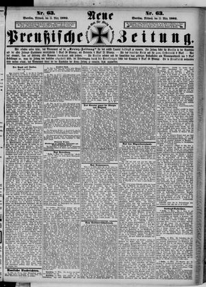 Neue preußische Zeitung vom 15.03.1882