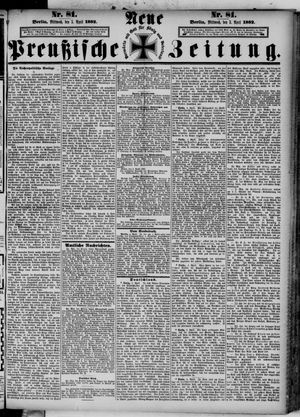 Neue preußische Zeitung vom 05.04.1882