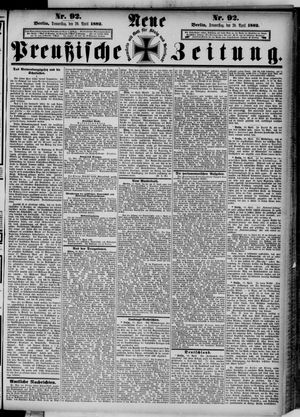 Neue preußische Zeitung vom 20.04.1882