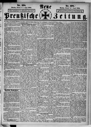 Neue preußische Zeitung on Aug 2, 1882