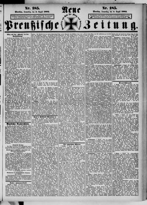 Neue preußische Zeitung vom 10.08.1882