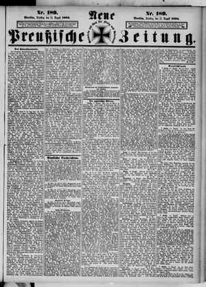 Neue preußische Zeitung vom 15.08.1882