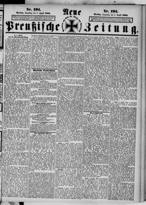 Neue preußische Zeitung vom 17.08.1882