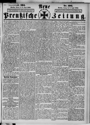 Neue preußische Zeitung vom 20.08.1882